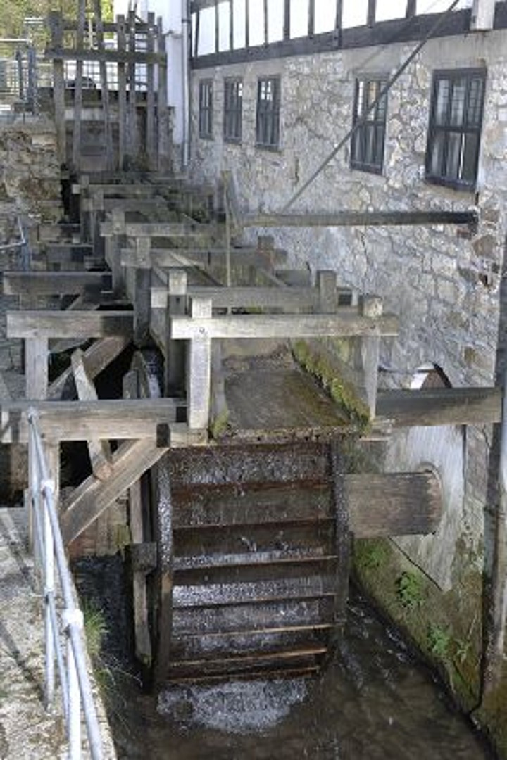 Mill ditch with the mill wheel