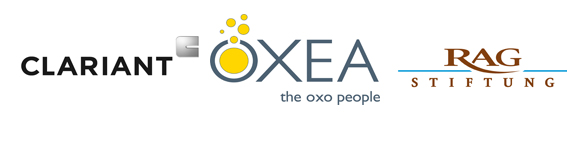 Die Logos der Firmen: Clariant, OXEA und der RAG Stiftung.