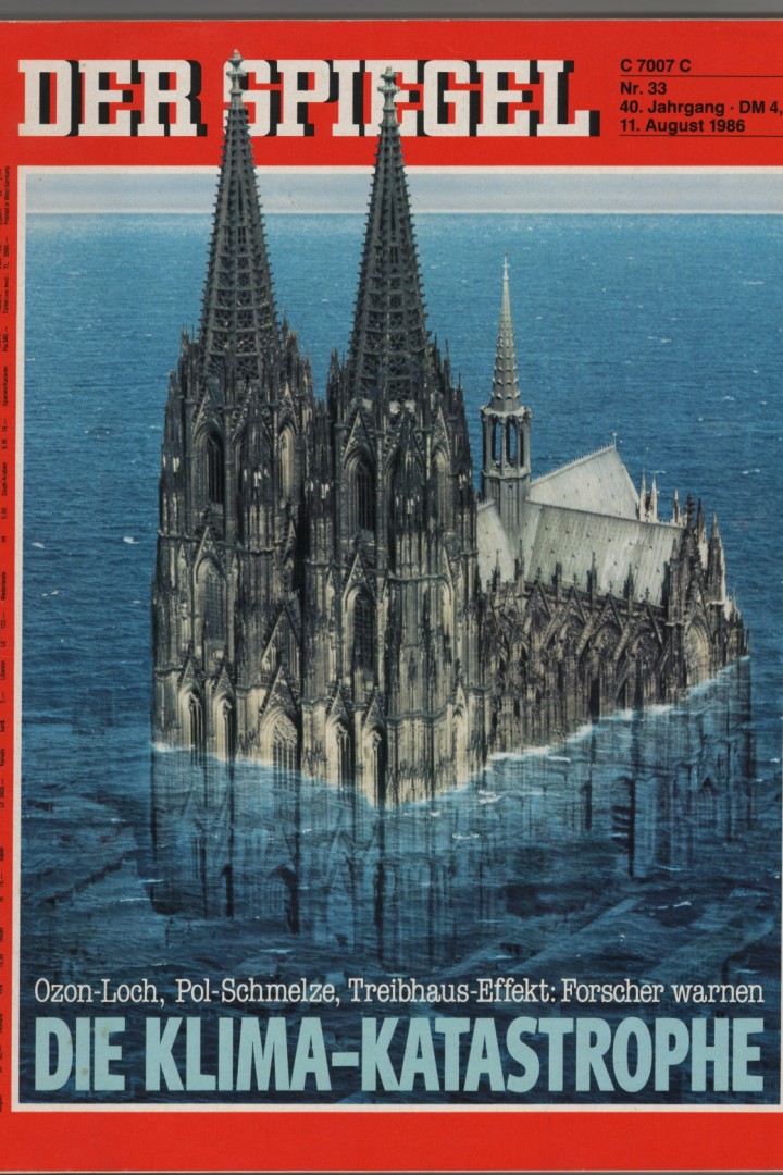 Historisches Cover des Magazins "Der Spiegel" mit dem Titel "Die Klima-Katasotrophe"