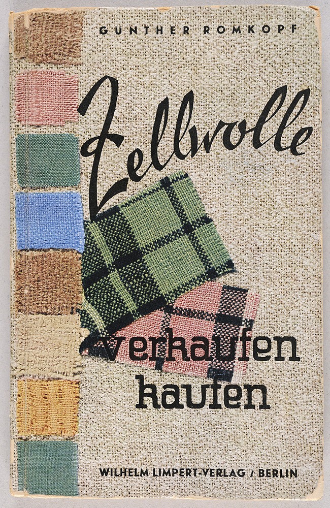 Front des Buchdeckels von Günther Romkopfs „Zellwolle verkaufen kaufen“ von 1939