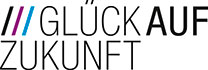 Logo mit der Aufschrift "Glückauf Zukunft"