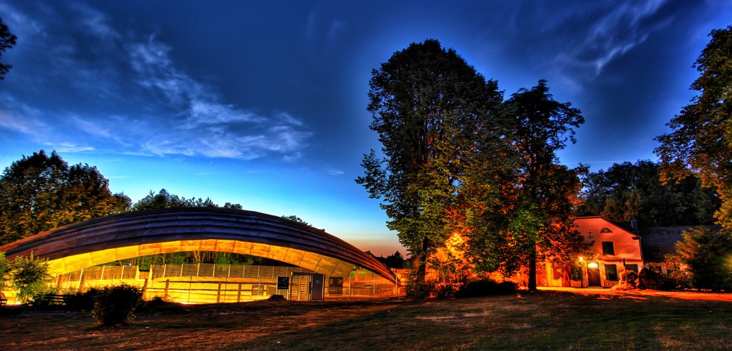 Außenansicht St.Antony-Hütte und Industriearchäologischen Park am Abend fotografiert 
