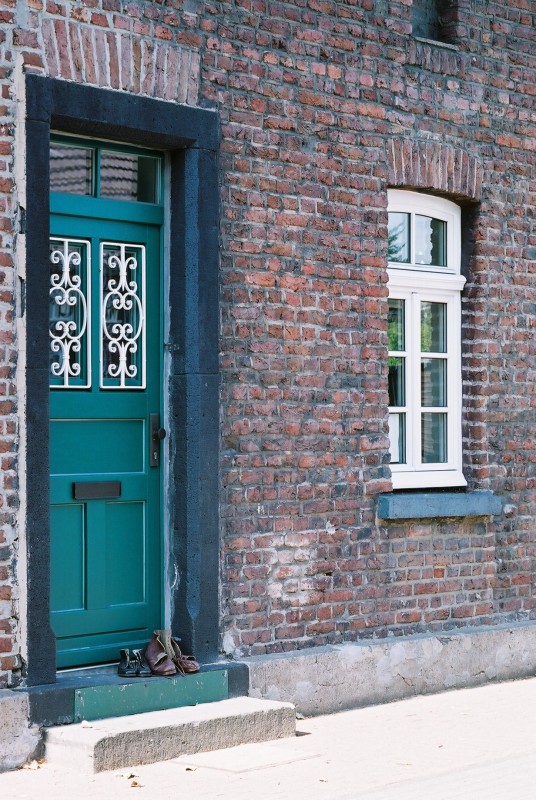 Tür zur original eingerichteten Museumswohnung in der Siedlung Eisenheim