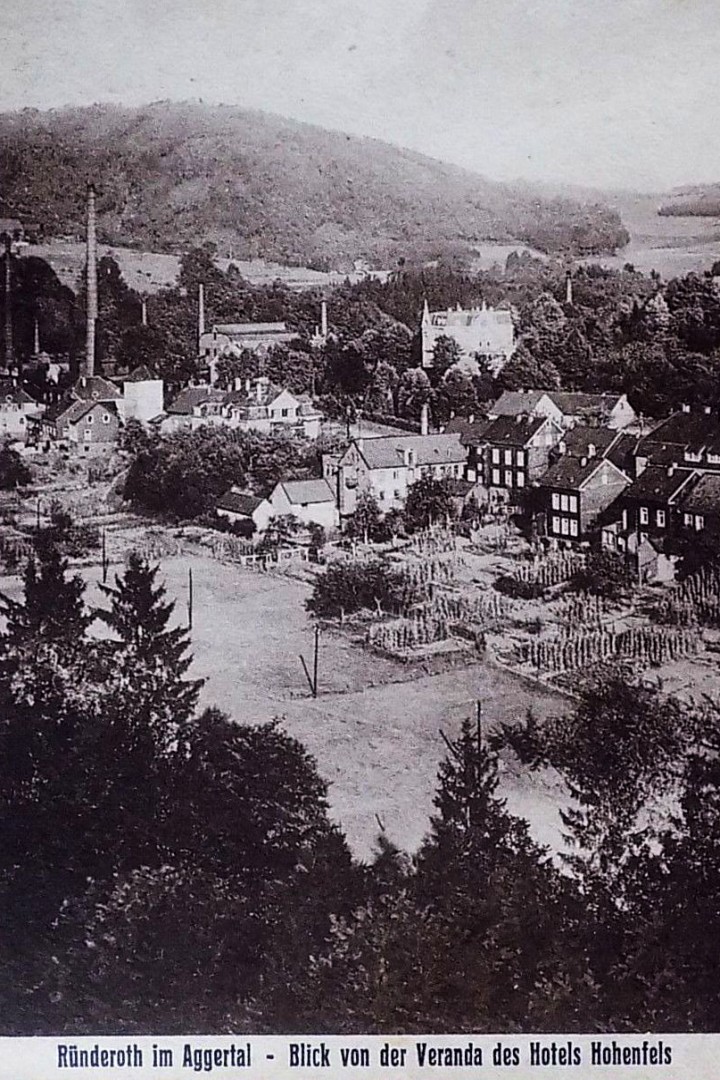 Schwarz/Weiss-Foto eines Schrebergartens in Rüderoth um 1925
