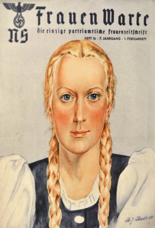 Titelblatt der Zeitschrift „FrauenWarte“, hier Heft 16, 7.Jg., 1. Februarheft 1939