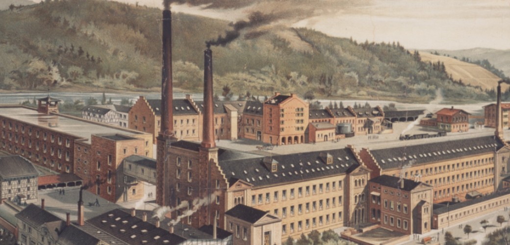 Historical view of the Ermen & Engels cotton mill