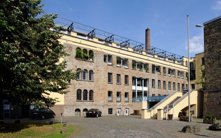 Exterior view of the historic cotton mill