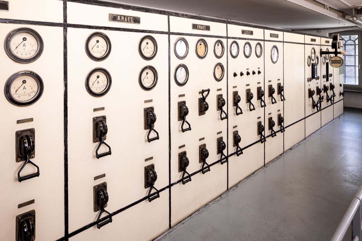 Historic switchboard of the former factory