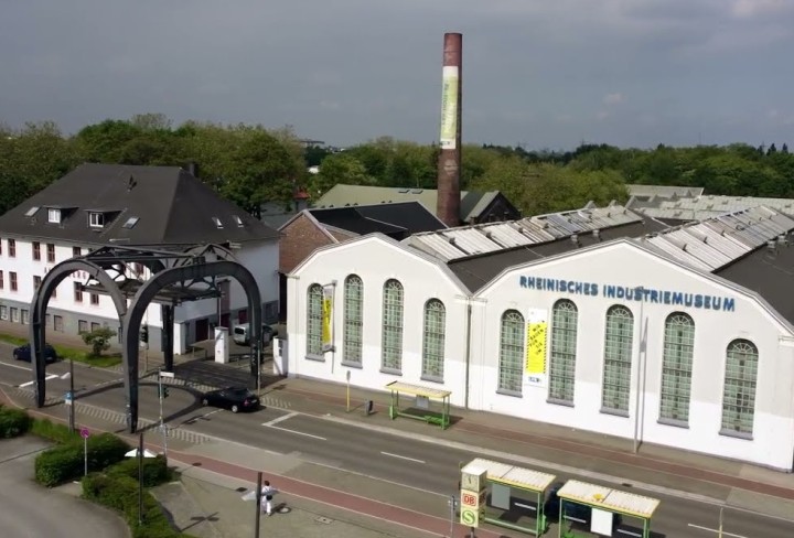 Luftbild der Zinkfabrik Altenberg