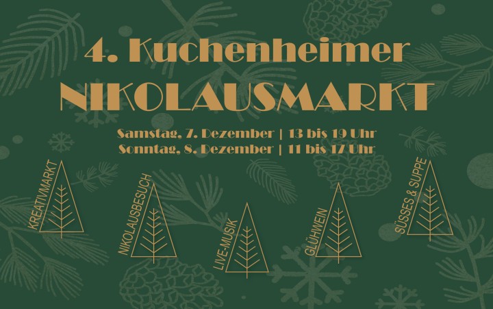 Banner mit der Aufschrift "4. Kuchenheimer Nikolausmarkt"